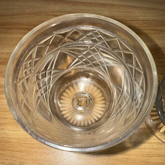 Set of 2 Vintage Hazel Atlas Big Top Peanut Butter Sherbet Glasses. No Flaws - Picture 3 of 4